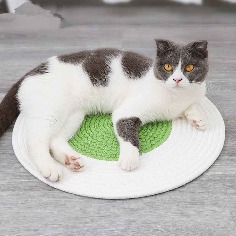 KFX-0640957 Japanese Cat Claw Grinding Mattress - Cotton Thread, 40cm Diameter, Available in Various Colors
