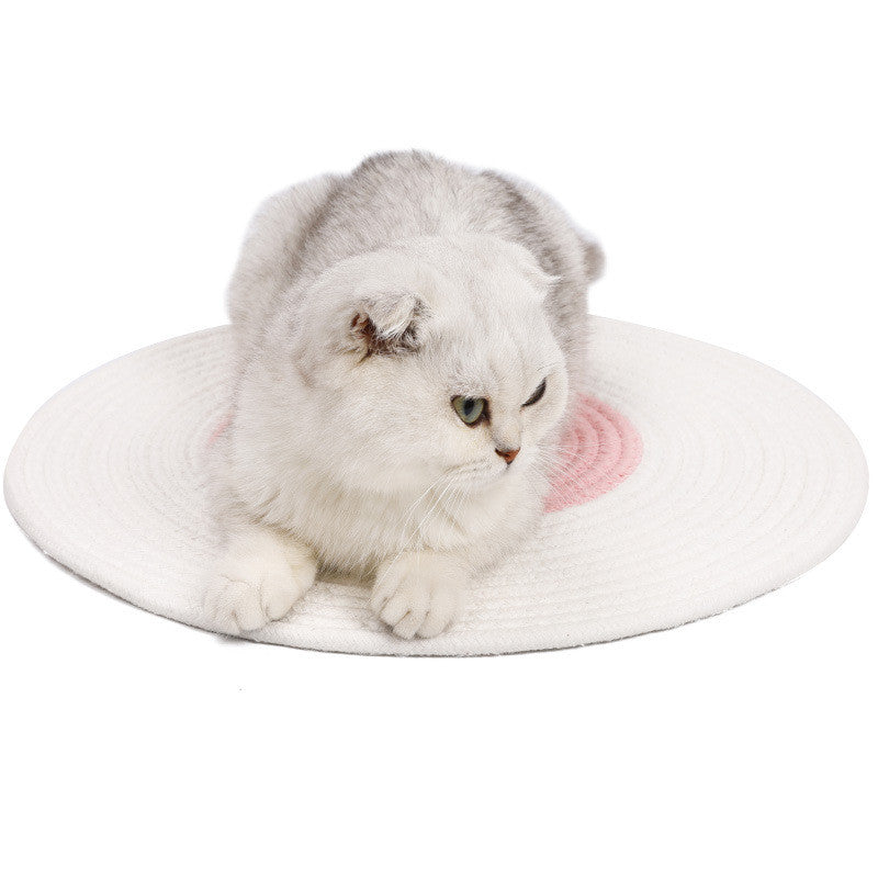 KFX-0640957 Japanese Cat Claw Grinding Mattress - Cotton Thread, 40cm Diameter, Available in Various Colors