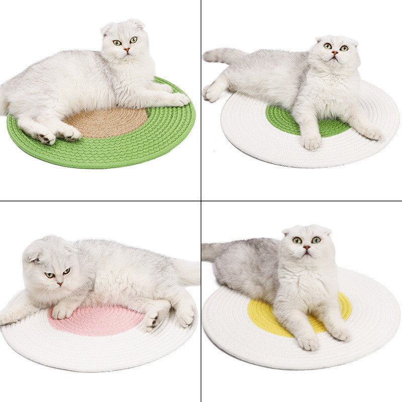 KFX-0640957 Japanese Cat Claw Grinding Mattress - Cotton Thread, 40cm Diameter, Available in Various Colors