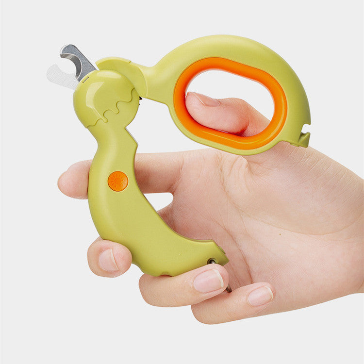 KFX-0642877 LED Mini Nail Clipper for Pets - Compact and Stylish Design in Green, Pink, and Blue