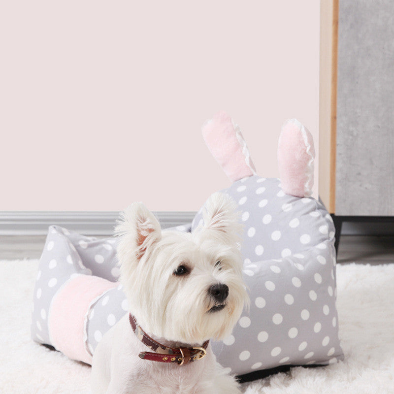 KFX-0643133 Removable and Washable Pet Nest with Soft Artificial Short Plush Fabric - Multiple Sizes Available