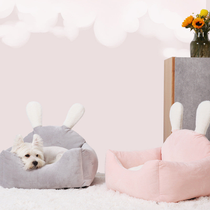 KFX-0643133 Removable and Washable Pet Nest with Soft Artificial Short Plush Fabric - Multiple Sizes Available