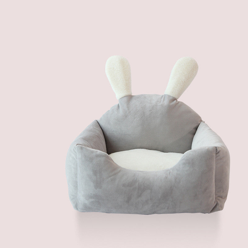 KFX-0643133 Removable and Washable Pet Nest with Soft Artificial Short Plush Fabric - Multiple Sizes Available