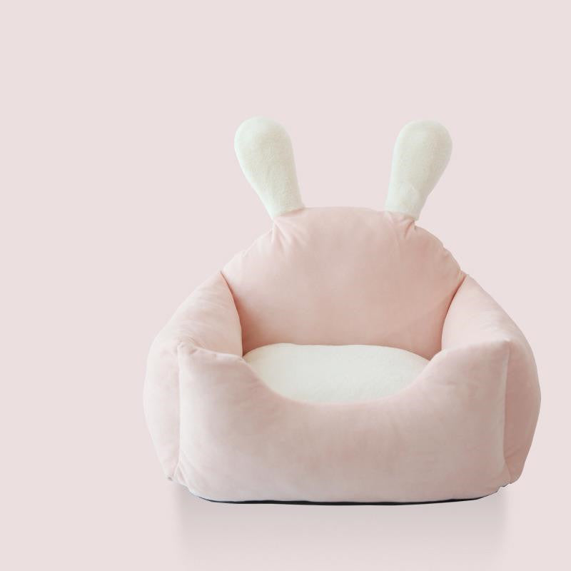 KFX-0643133 Removable and Washable Pet Nest with Soft Artificial Short Plush Fabric - Multiple Sizes Available