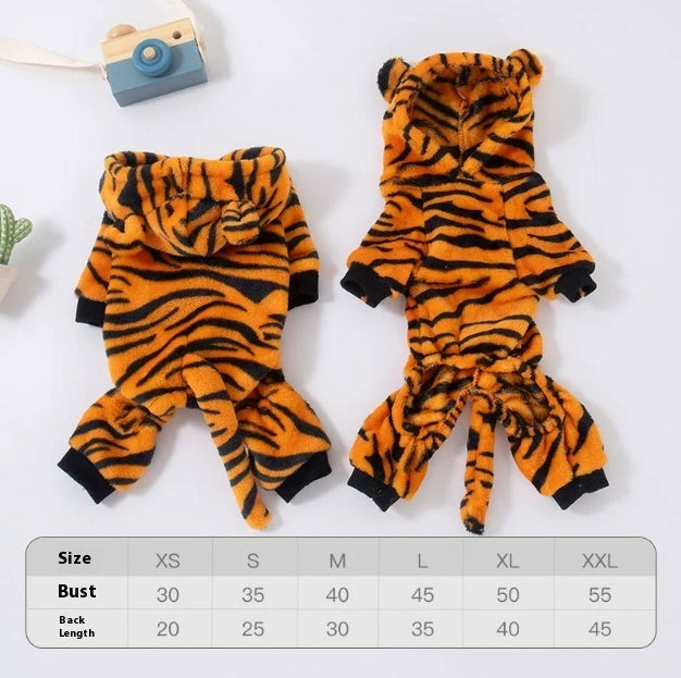 KFX-0643517 Cozy Coral Fleece Pig Costume for Cats & Small Dogs - Fleece-Lined Pet Apparel