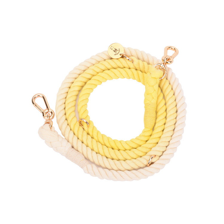 KFX-0644669 Hand-Woven Gradient Color Dog Collar - Cotton Thread, All Seasons, Available in Small, Medium, and Large