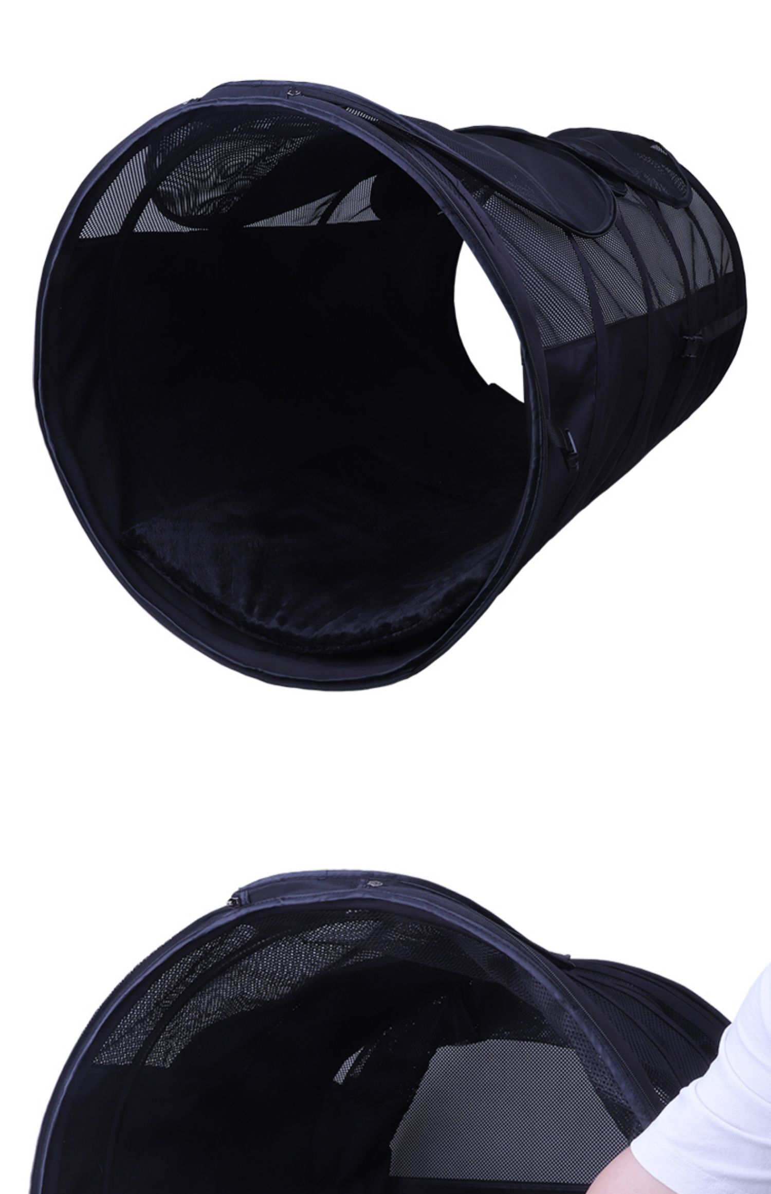 KFX-0644925 Large Dog Car Cage with Cushions - 120cm Length, 64cm Diameter