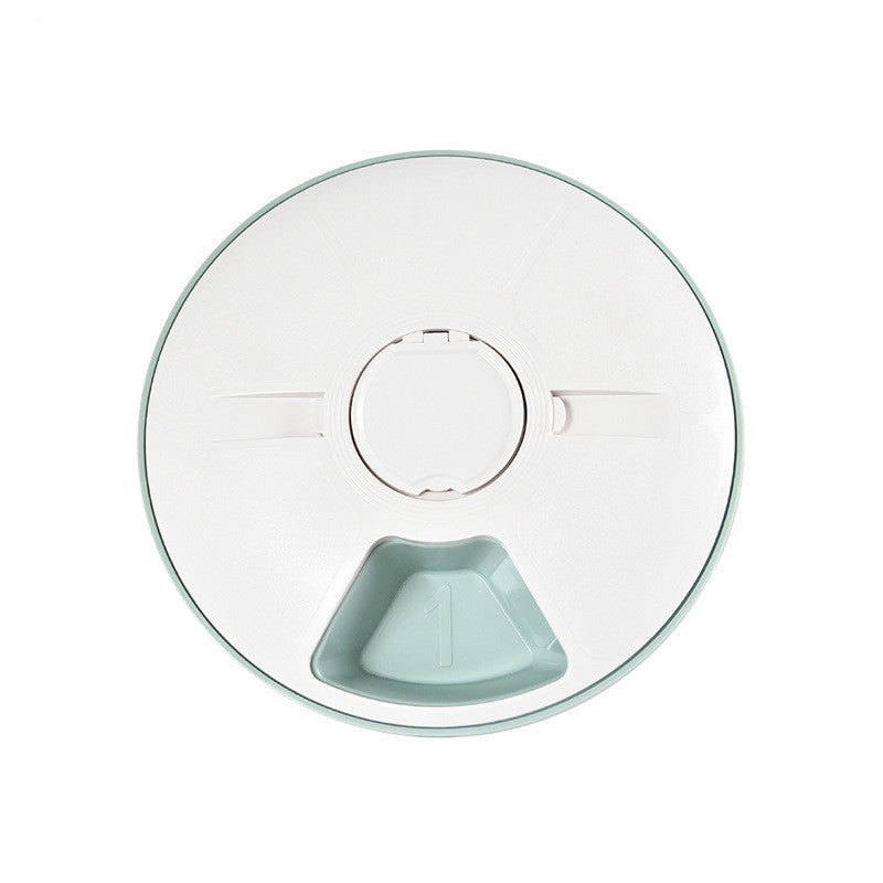 KFX-0648637 Automatic Timed Pet Feeder - Plastic Design in Gray, Green, and Pink
