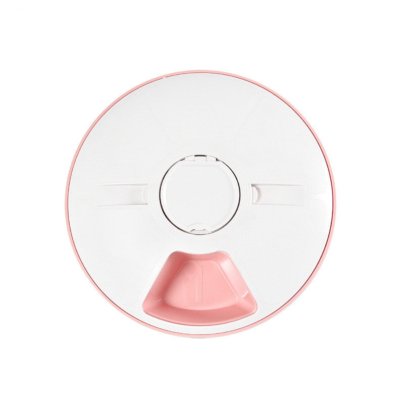 KFX-0648637 Automatic Timed Pet Feeder - Plastic Design in Gray, Green, and Pink