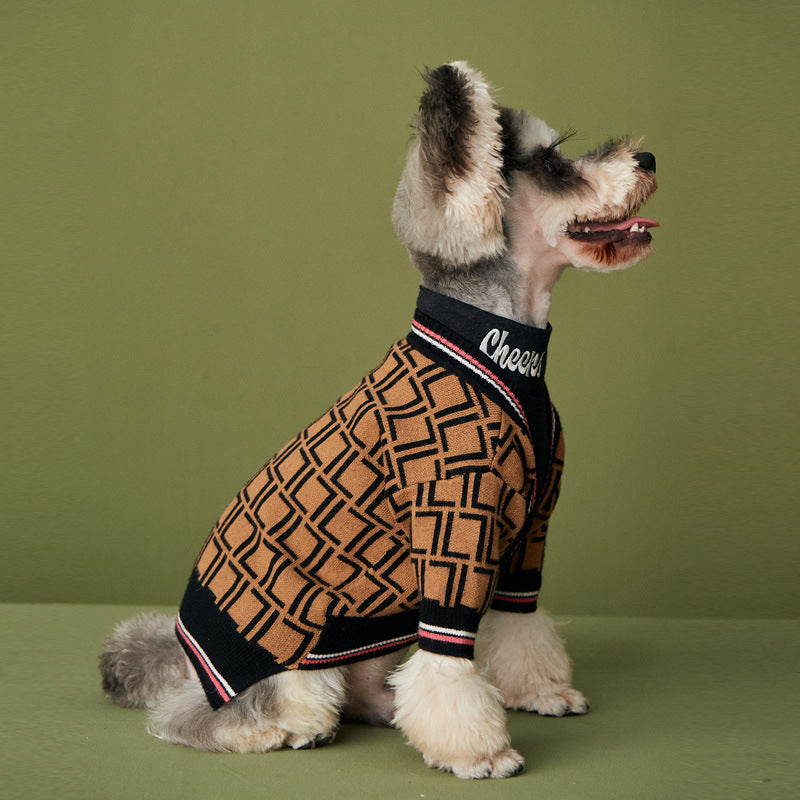 KFX-0649021 Cozy Black Wool Sweater for Dogs with High Collar in Multiple Sizes