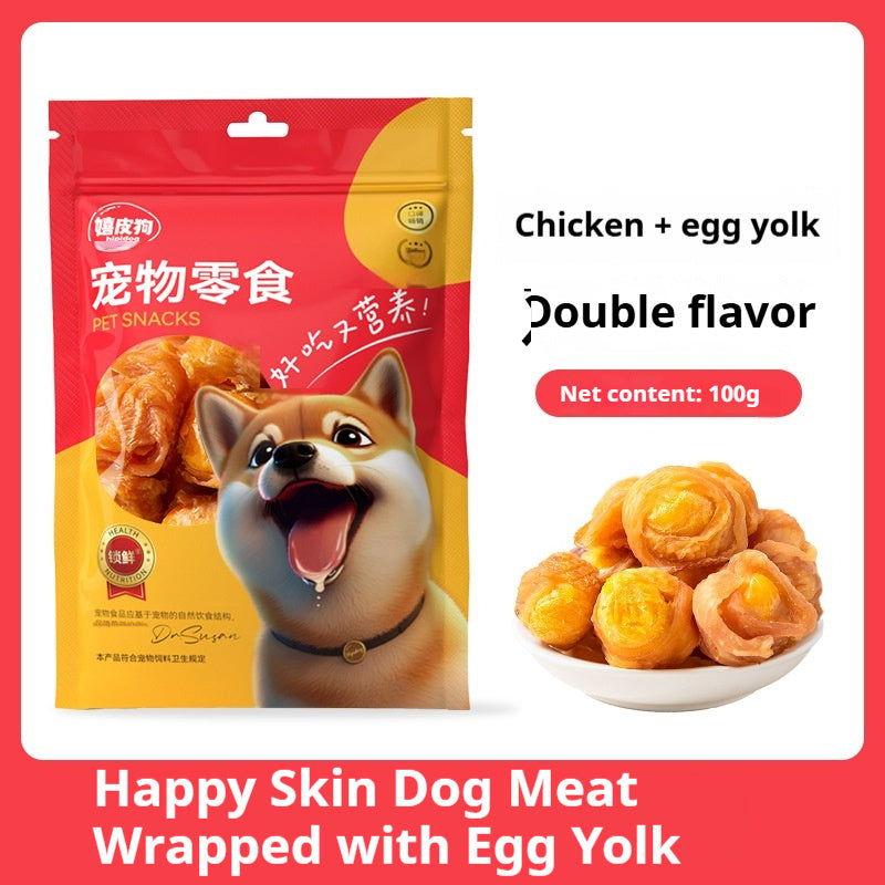 KFX-0650685 Savory Chicken and Duck Egg Yolk Treats for Dogs - Ideal for Training and Molar Care