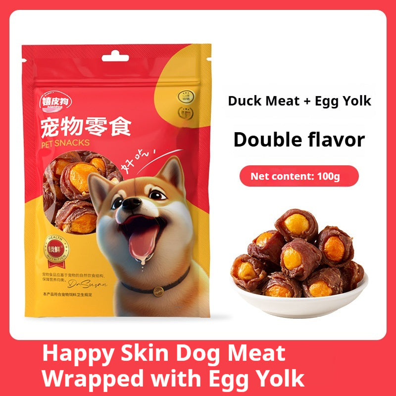 KFX-0650685 Savory Chicken and Duck Egg Yolk Treats for Dogs - Ideal for Training and Molar Care