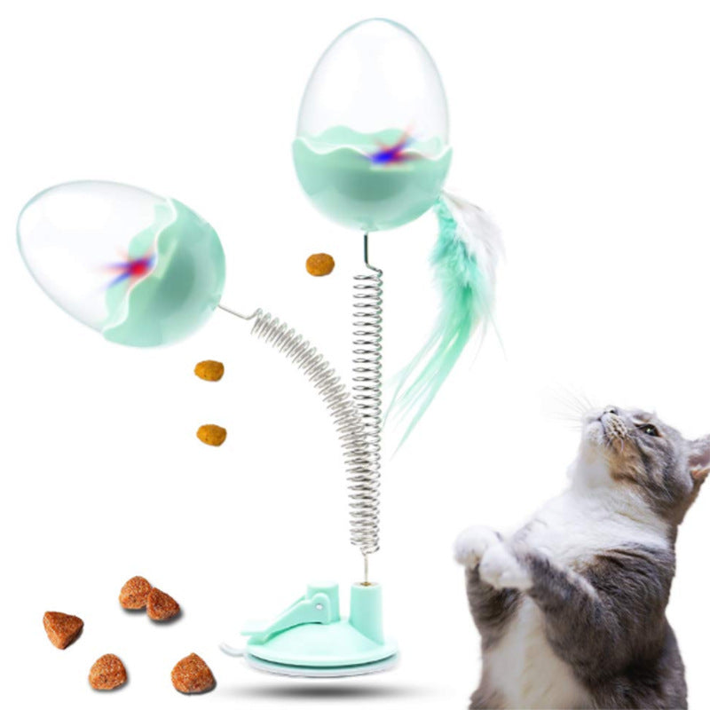 KFX-0650813 Catnip Toy with Plastic Sucker and Colorful Feather for Engaging Play