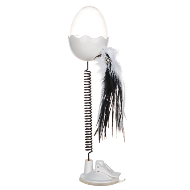 KFX-0650813 Catnip Toy with Plastic Sucker and Colorful Feather for Engaging Play