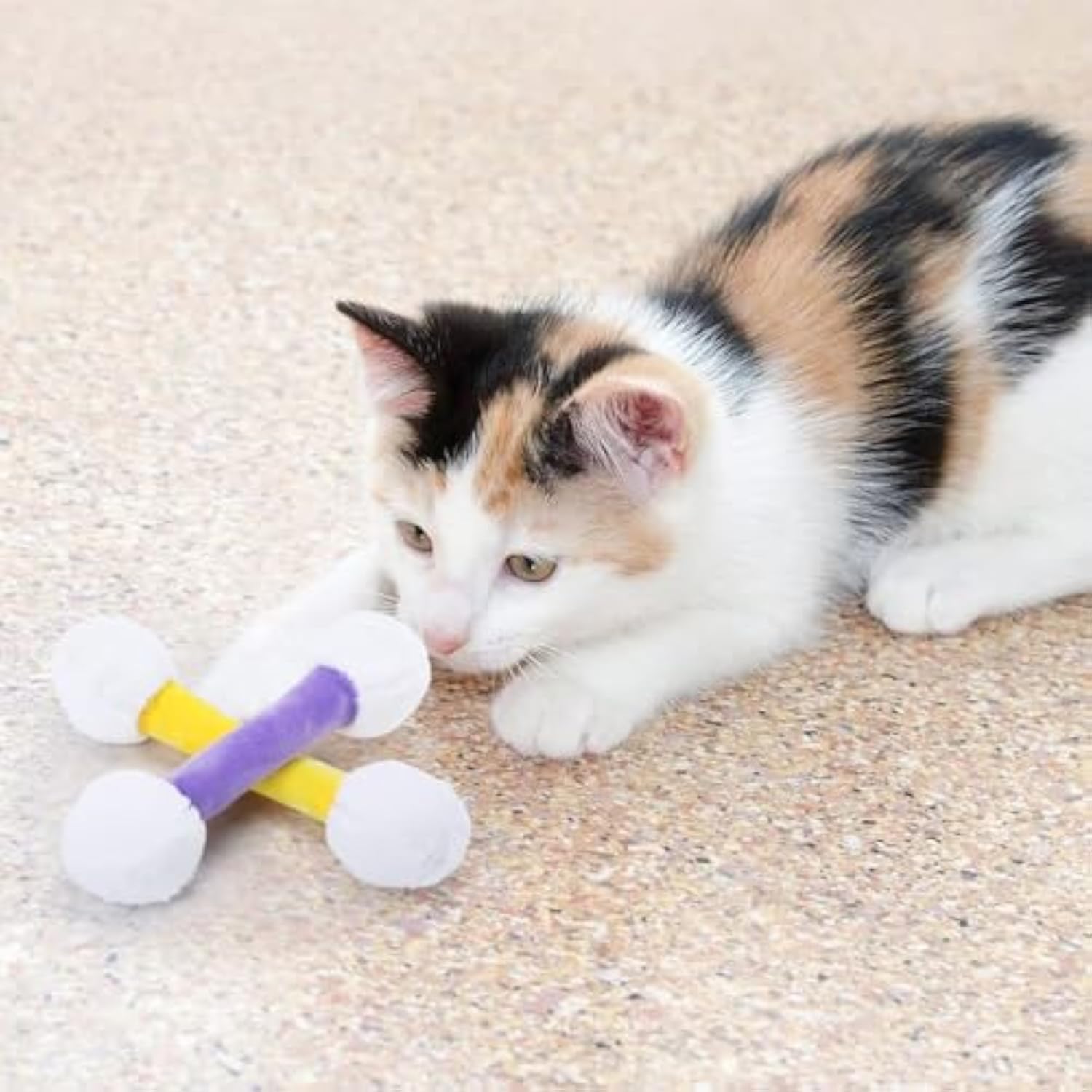 KFX-0652093 Soft Plush Cat Kicker Toys with Catnip for Interactive Play - Set of 5 for Cats