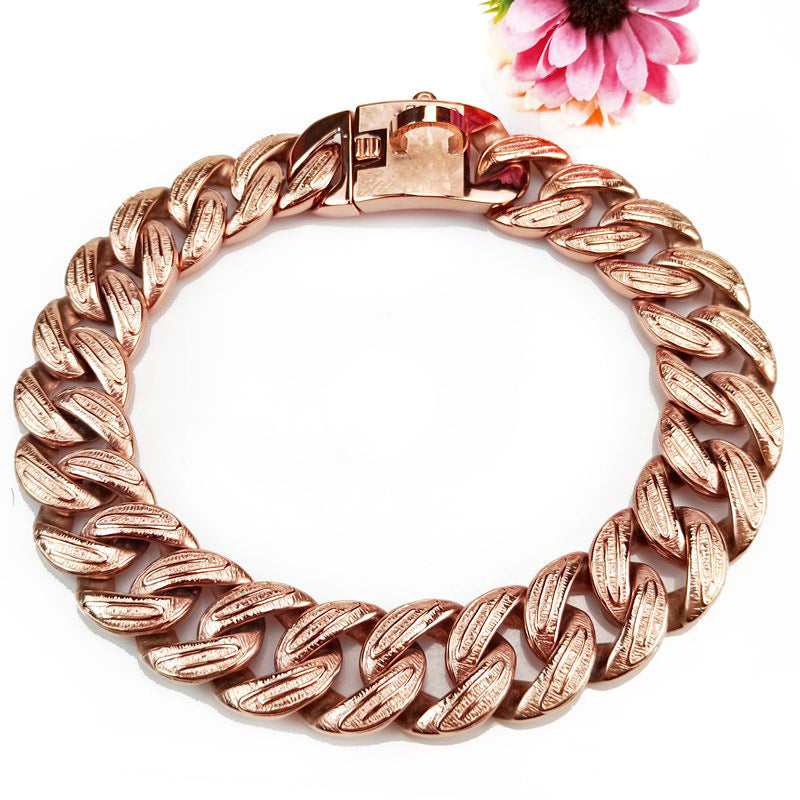 KFX-0652605 Stainless Steel Tree Leaf Shape Dog Collar - Scalable Design in Gold, Steel, and Rose Gold