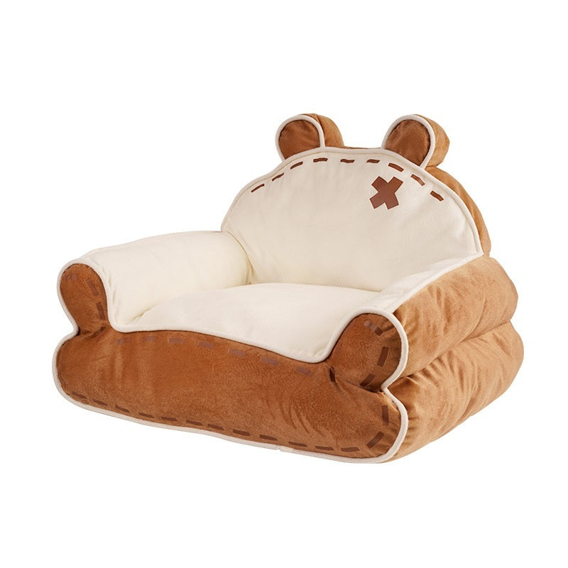 KFX-0654653 Cozy Four Seasons Cat Bed with Warm-keeping and Cold-proof Features