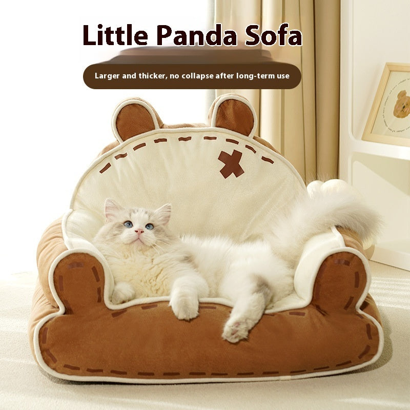KFX-0654653 Cozy Four Seasons Cat Bed with Warm-keeping and Cold-proof Features