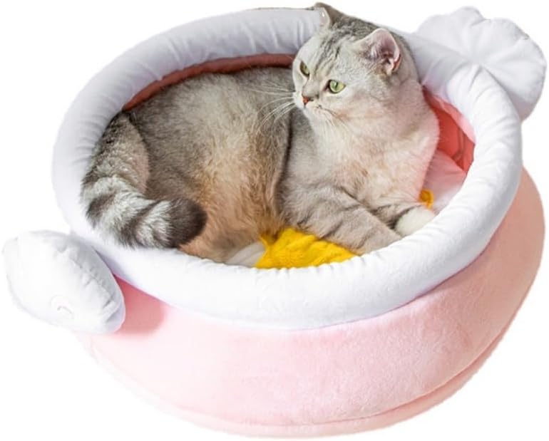KFX-0657853 Cozy Honey Pot Cat Sofa Bed - Soft Warm Nest for Small Cats and Dogs
