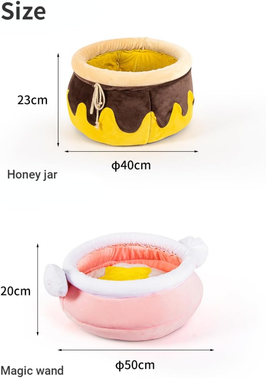 KFX-0657853 Cozy Honey Pot Cat Sofa Bed - Soft Warm Nest for Small Cats and Dogs
