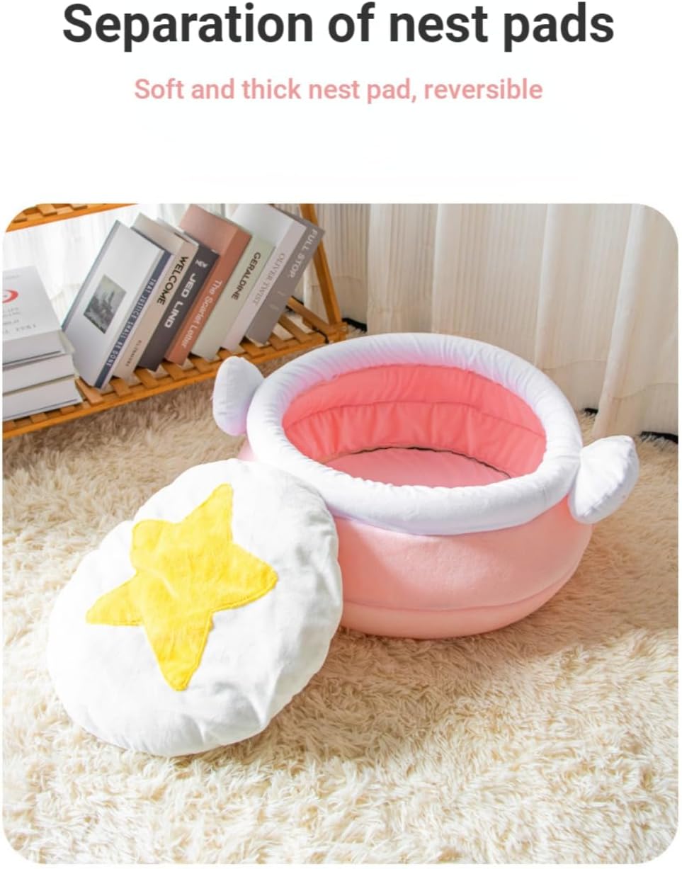 KFX-0657853 Cozy Honey Pot Cat Sofa Bed - Soft Warm Nest for Small Cats and Dogs