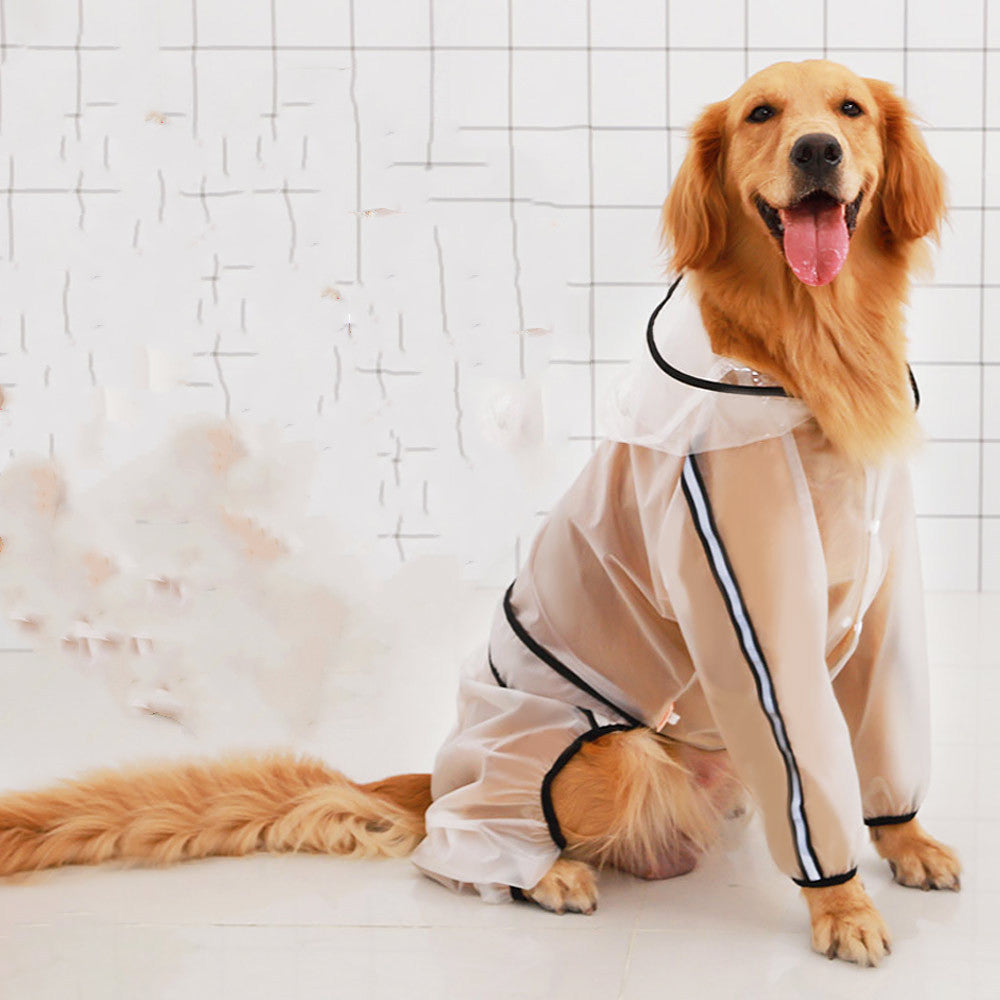 KFX-0657981 Waterproof Raincoat for Large Dogs made with Durable Raincoat Cloth and TPU Material