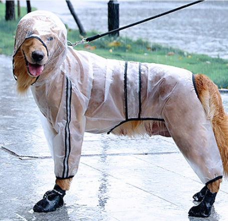 KFX-0657981 Waterproof Raincoat for Large Dogs made with Durable Raincoat Cloth and TPU Material