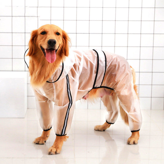 KFX-0657981 Waterproof Raincoat for Large Dogs made with Durable Raincoat Cloth and TPU Material
