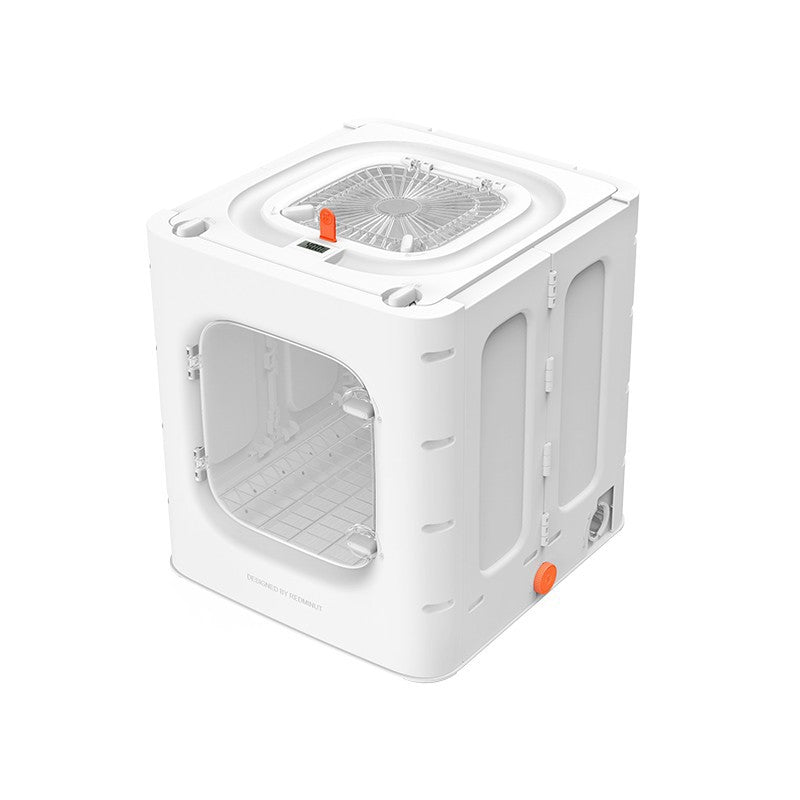 KFX-0658237 Pet Drying Box for Cats and Small Dogs - 62L Capacity, Includes Adapters for Water Blowers