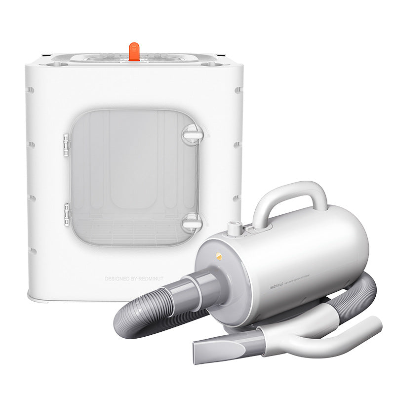 KFX-0658237 Pet Drying Box for Cats and Small Dogs - 62L Capacity, Includes Adapters for Water Blowers