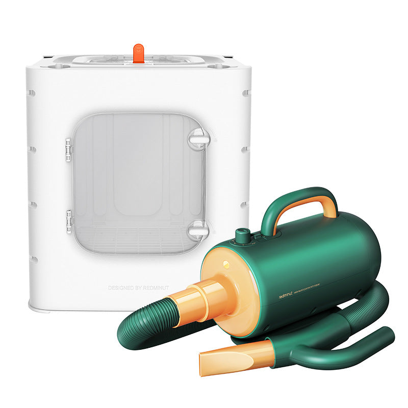 KFX-0658237 Pet Drying Box for Cats and Small Dogs - 62L Capacity, Includes Adapters for Water Blowers