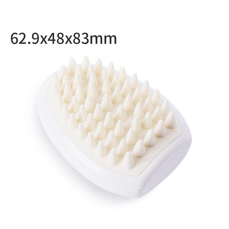 KFX-0661949 Silicone Pet Hair Comb for Cats and Dogs - Non-Slip Massage Brush in Beige
