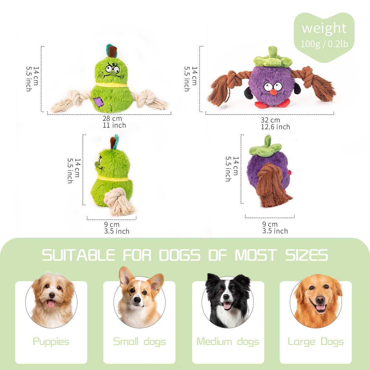 KFX-0663613 Interactive Plush Rope Knot Dog Toy for Tug of War and Dental Care