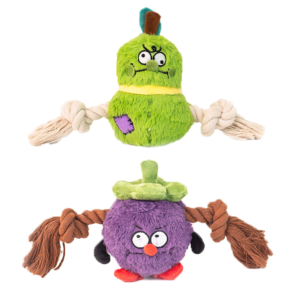 KFX-0663613 Interactive Plush Rope Knot Dog Toy for Tug of War and Dental Care