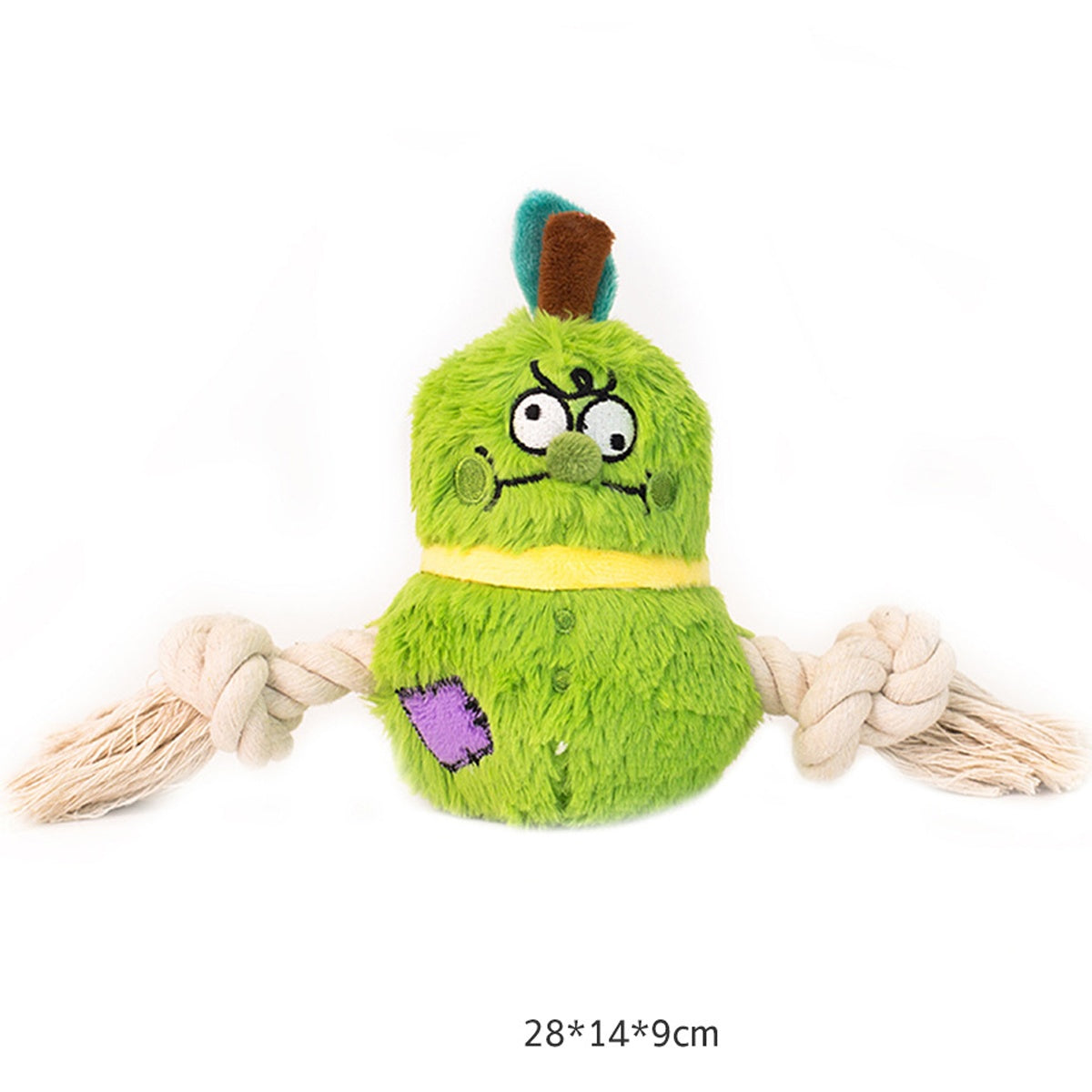 KFX-0663613 Interactive Plush Rope Knot Dog Toy for Tug of War and Dental Care