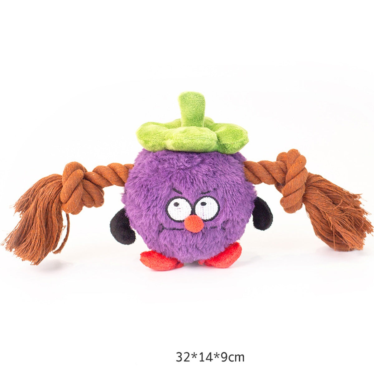 KFX-0663613 Interactive Plush Rope Knot Dog Toy for Tug of War and Dental Care