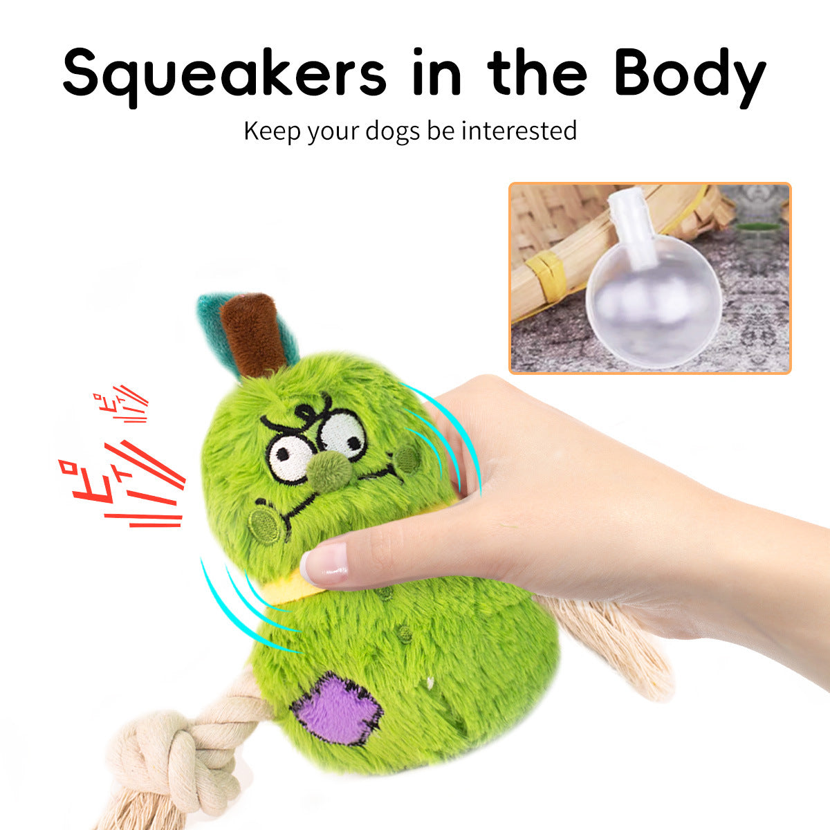 KFX-0663613 Interactive Plush Rope Knot Dog Toy for Tug of War and Dental Care