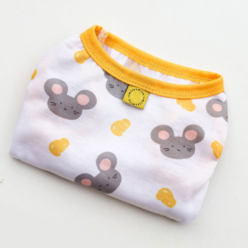 KFX-0666685 Lightweight Summer Vest for Small Dogs with Adorable Squirrel and Bear Designs