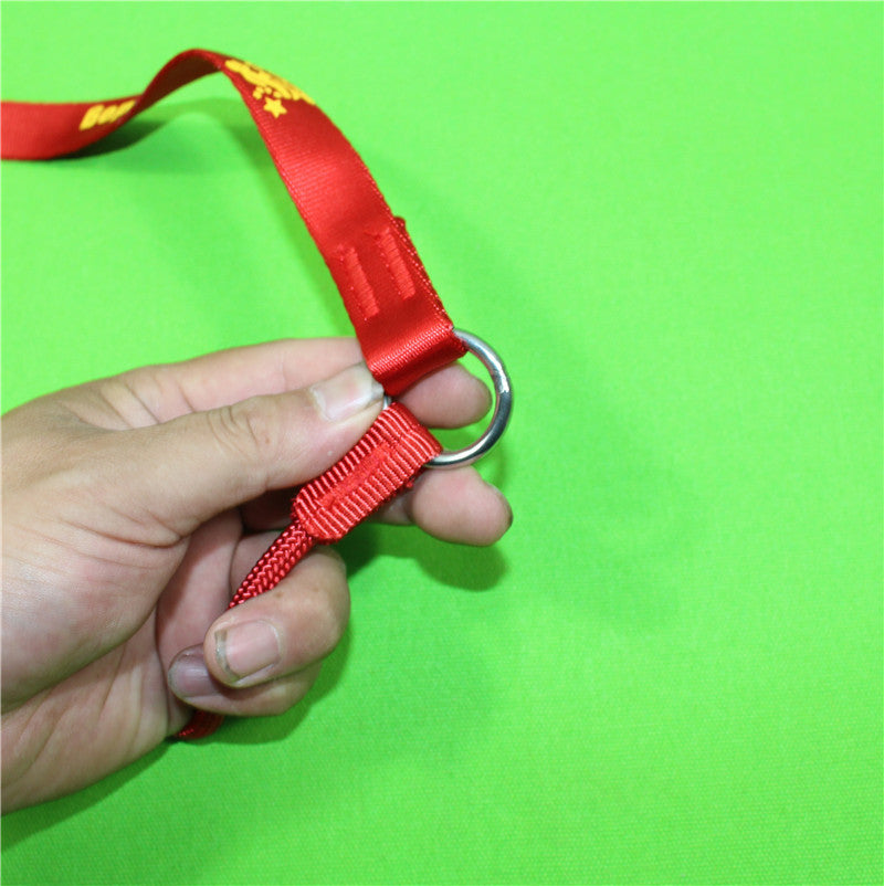 KFX-0666941 Durable Nylon Training Rope for Medium and Large Dogs - 2m Long, Black/Red