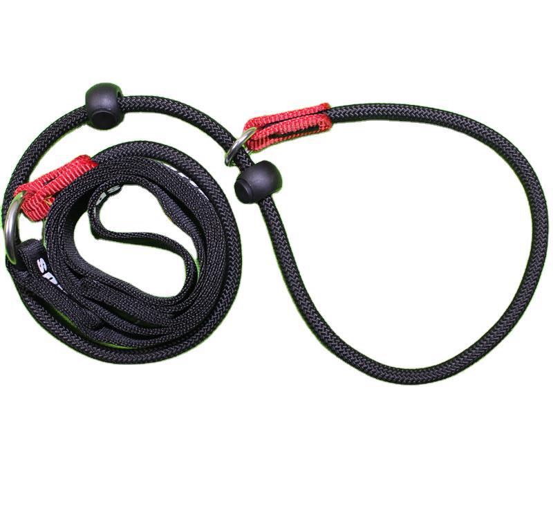 KFX-0666941 Durable Nylon Training Rope for Medium and Large Dogs - 2m Long, Black/Red