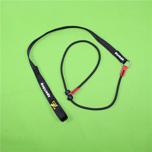 KFX-0666941 Durable Nylon Training Rope for Medium and Large Dogs - 2m Long, Black/Red