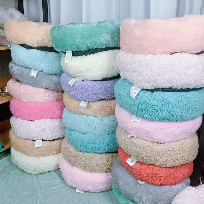 KFX-0667965 Small and Medium Random Color Dog Mat with Soft Cloth Material - Pet Bed Pad for Dogs