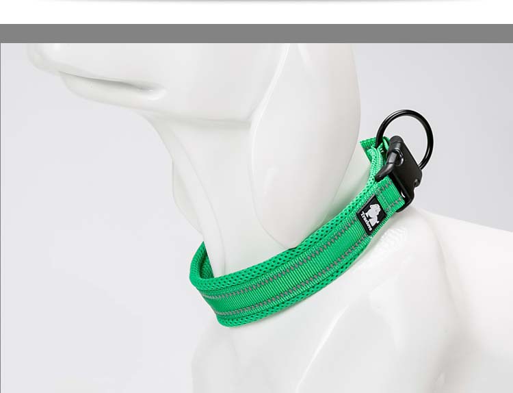 KFX-0668093 Adjustable Reflective Nylon Dog Collar for Outdoor and Indoor Use