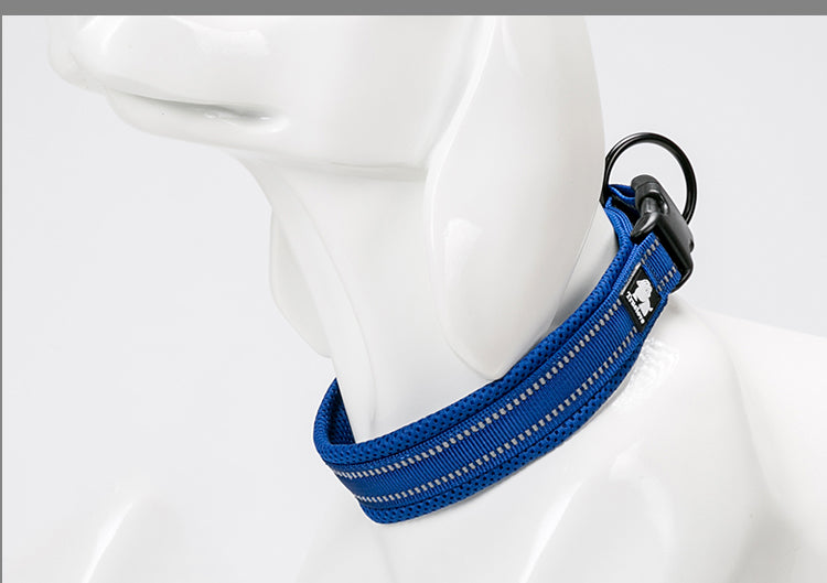 KFX-0668093 Adjustable Reflective Nylon Dog Collar for Outdoor and Indoor Use