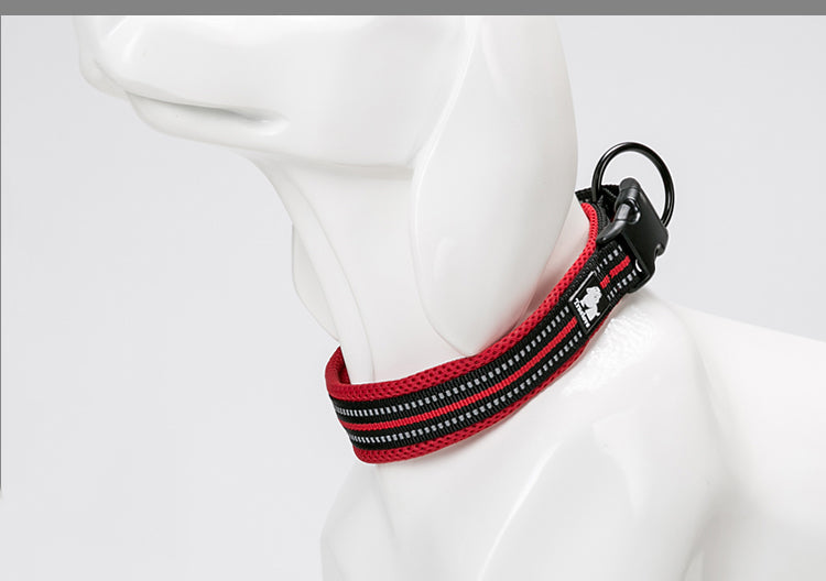 KFX-0668093 Adjustable Reflective Nylon Dog Collar for Outdoor and Indoor Use