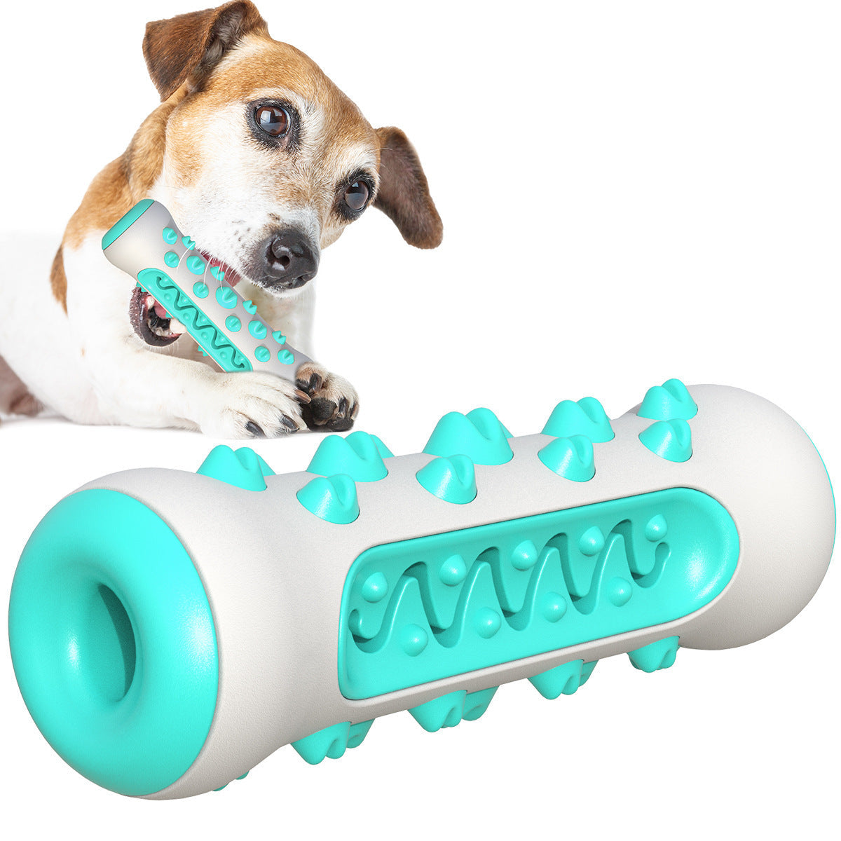 KFX-0669373 Natural Rubber Dog Toothbrush Chew Toy for Dental Cleaning and Teething Relief