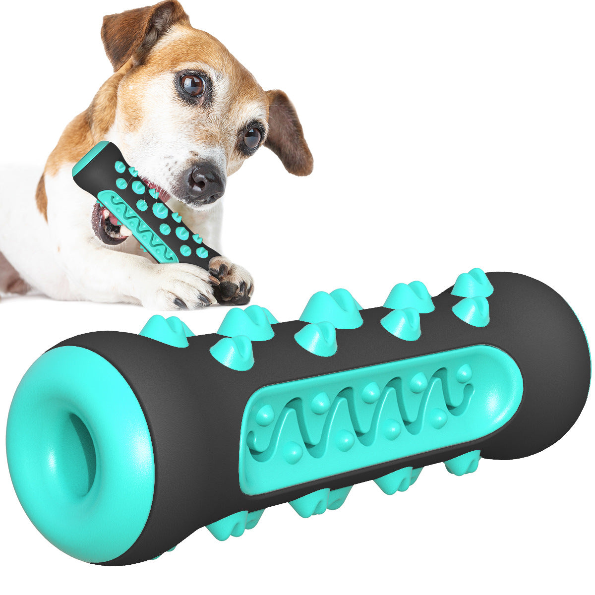 KFX-0669373 Natural Rubber Dog Toothbrush Chew Toy for Dental Cleaning and Teething Relief