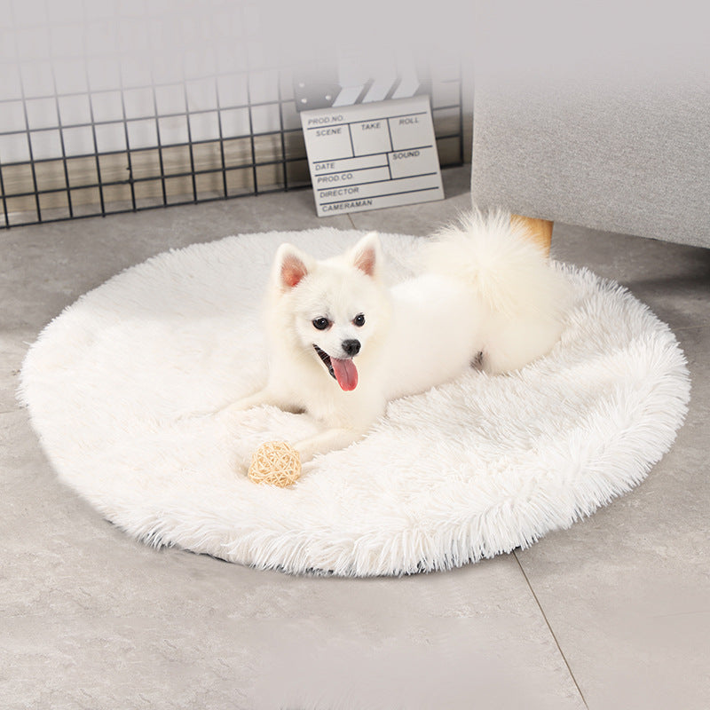 KFX-0671933 Medium Dog Winter Warm Pet Blanket - PV Velvet Round Dog Pad in Various Colors and Sizes