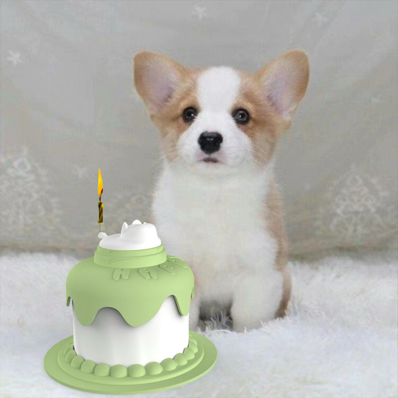 KFX-0672061 Multifunctional Pet Cake Shaped Feeding Bowl – Available in Multiple Colors for Cats and Dogs
