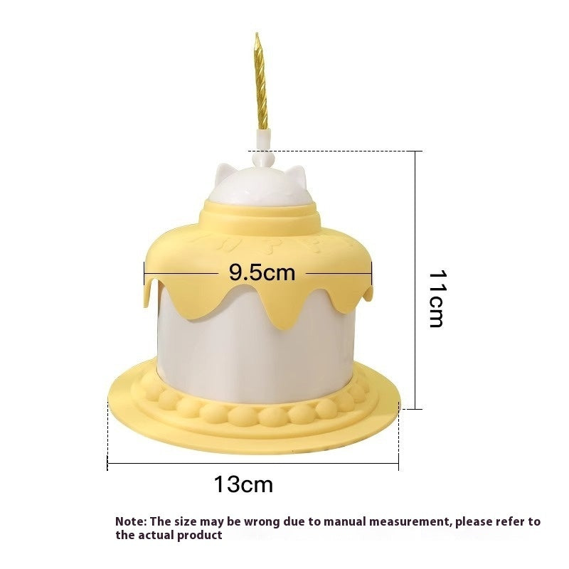 KFX-0672061 Multifunctional Pet Cake Shaped Feeding Bowl – Available in Multiple Colors for Cats and Dogs